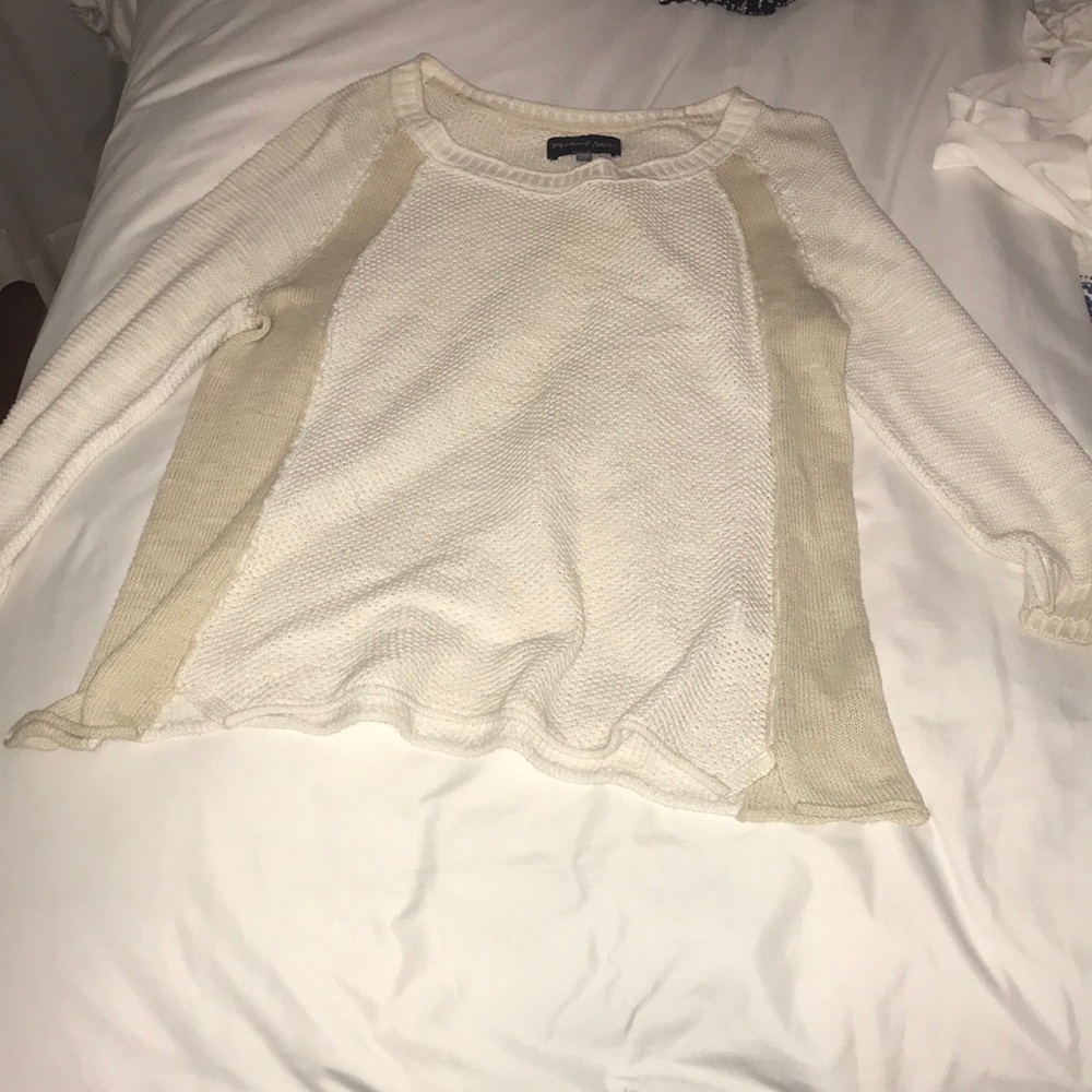 white sweater